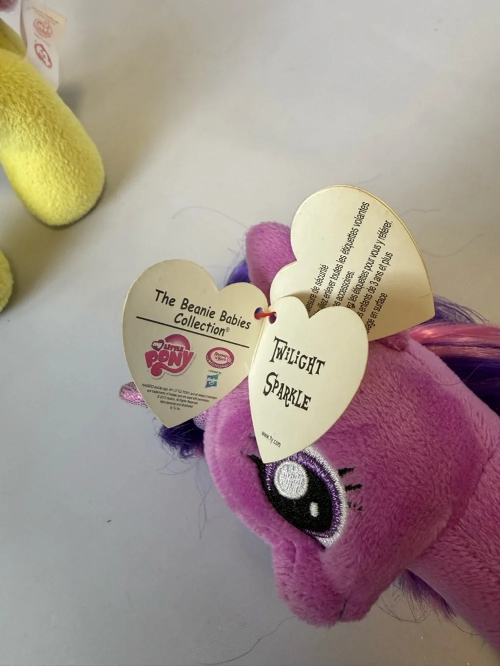 My Little Pony Ty Beanie Baby Lot of 2 - Fluttershy & Twilight Sparkle 2014 - Picture 10 of 12